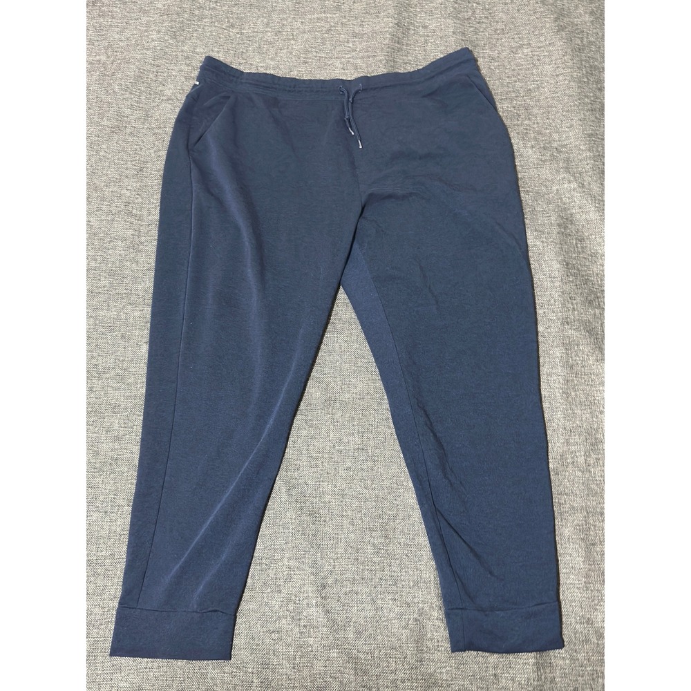 Athletic Works Mens 2XL Blue Jogger Pants Drawstring Fleece Lined AM19330HB